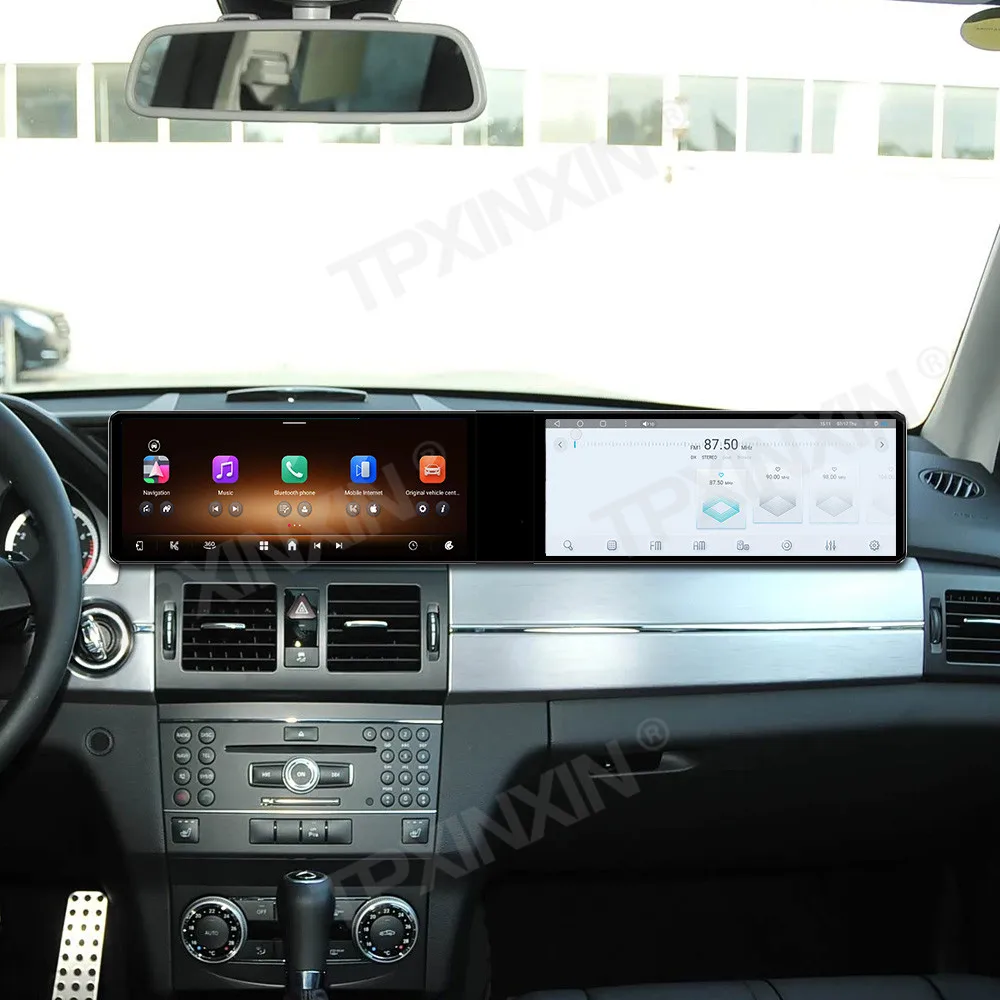 

Двухэкранный автомобильный радиоприемник 12.3 дюйма для Mercedes-Benz GLK 2009-2012, Android 13, CarPlay, HD-экран, GPS-навигация, мультимедиа, Plug and Play