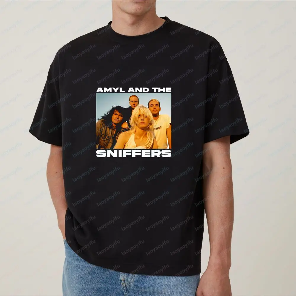 Amyl and The Sniffers - Summer Trend Original Store Short-sleeved Men's and Women's Round-neck Shirts, Comfortable T-shirts