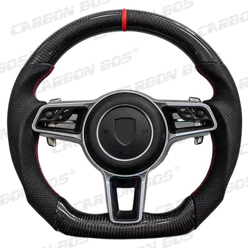 

lDisplaced Carbon Fiber Steering Wheel for Porsche Cayenne Panamera Taycan Carrera 718 918 911 991 GT2 GT3RS GT4 AUto Car Parts