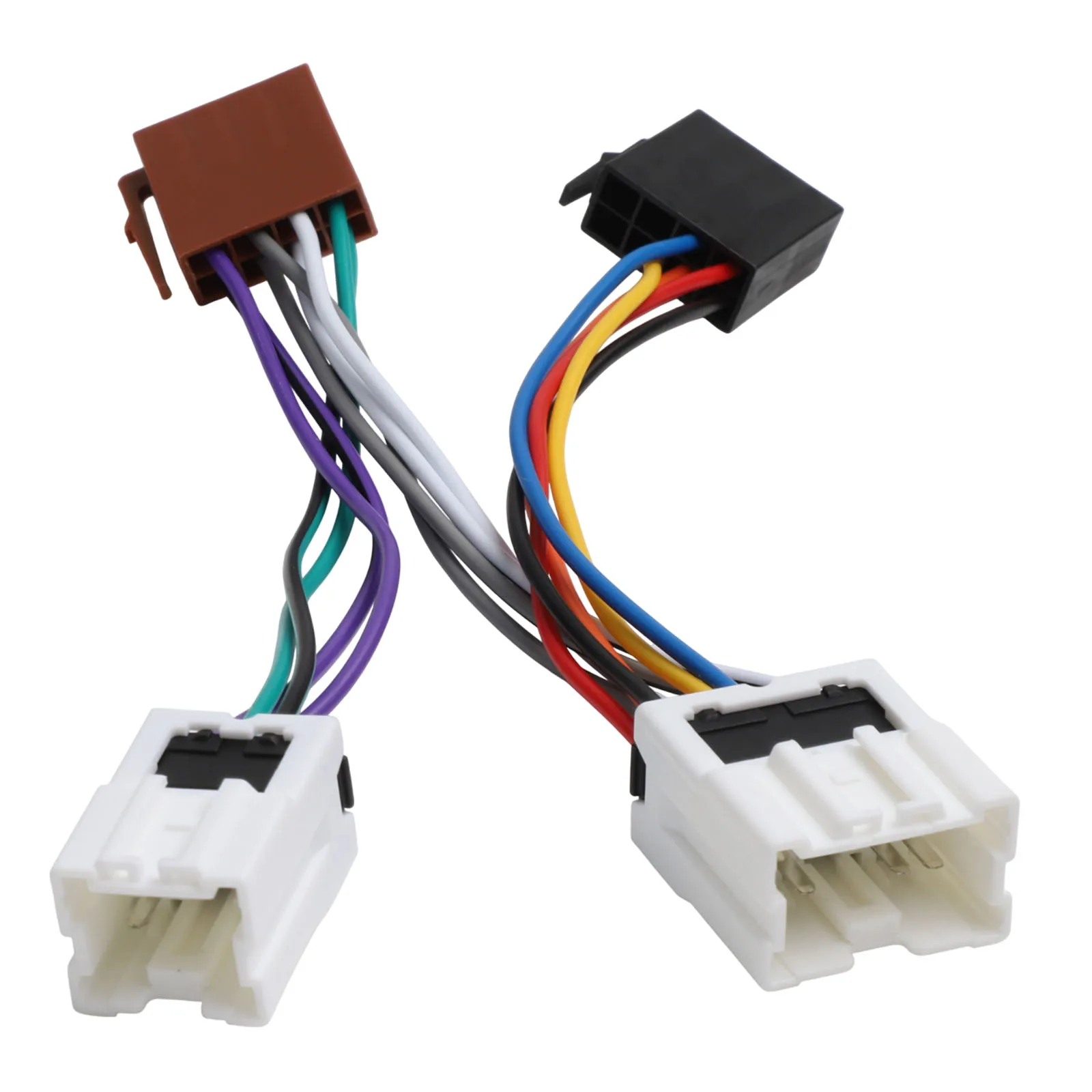Car Radio Iso Connector Car Adapter Stereo Radio Adaptor ABS PC Material Direct Installation No Deformation Quick Installation
