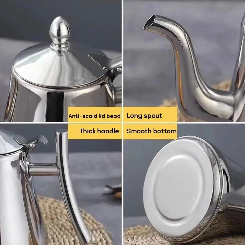 Removable Tea Pot With Filter Thickened with Lid Stainless Steel Teapot 1L/1.5L/2L Anti-scald Coffee Kettle Hotel Use view 4