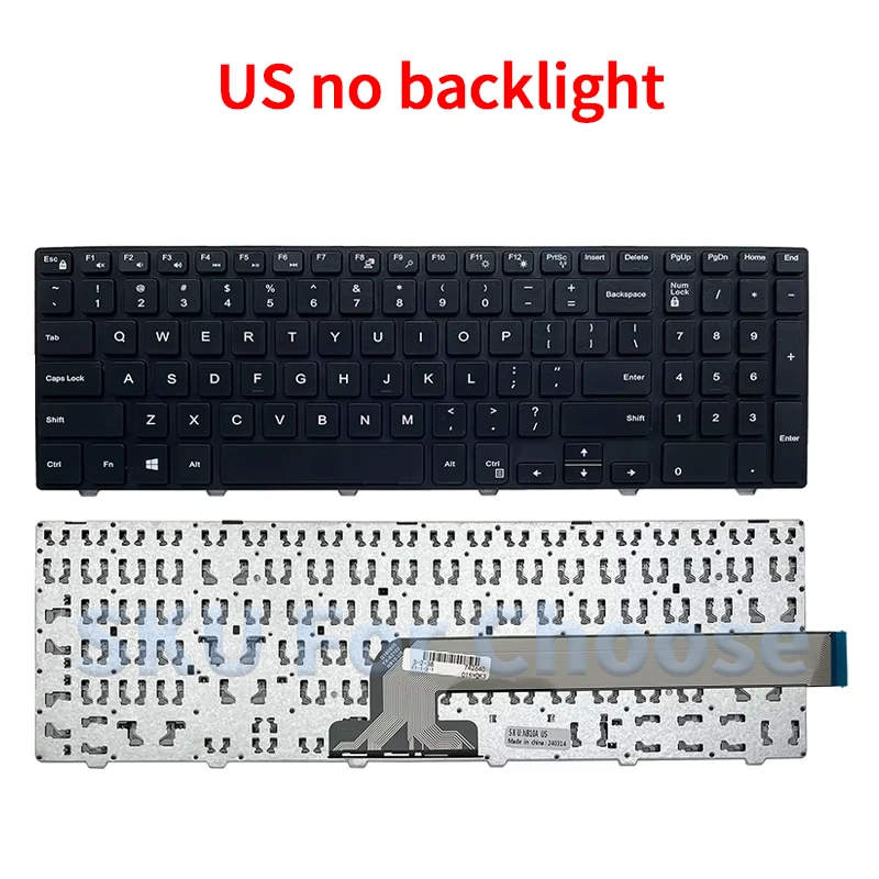 Replace Keyboard For Inspiron 15 3000 5000 3541 3542 3543 5542 5545 5547 3546 3559 3551 3552 3558 3550 3567 3878