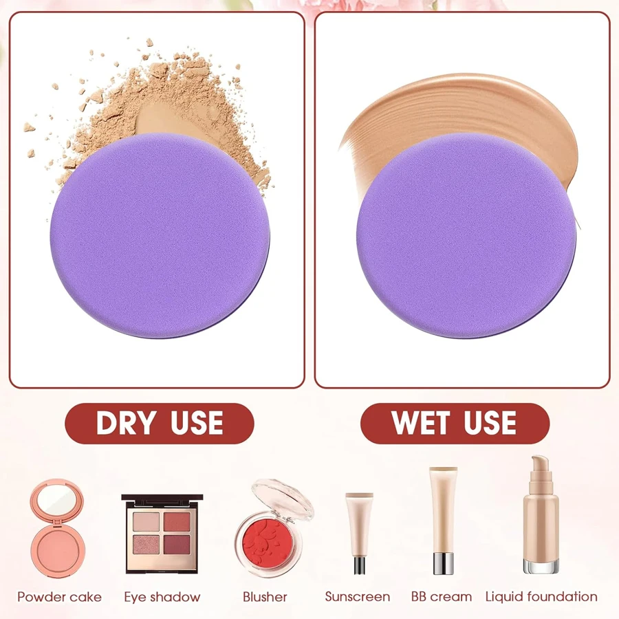 8 ชิ้นรูปหยดน้ําตาแต่งหน้าฟองน้ํา Air Cushion Foundation คอนซีลเลอร์การตั้งค่าแป้งพัฟสําหรับครีมเหลวและแป้งผลิตภัณฑ์