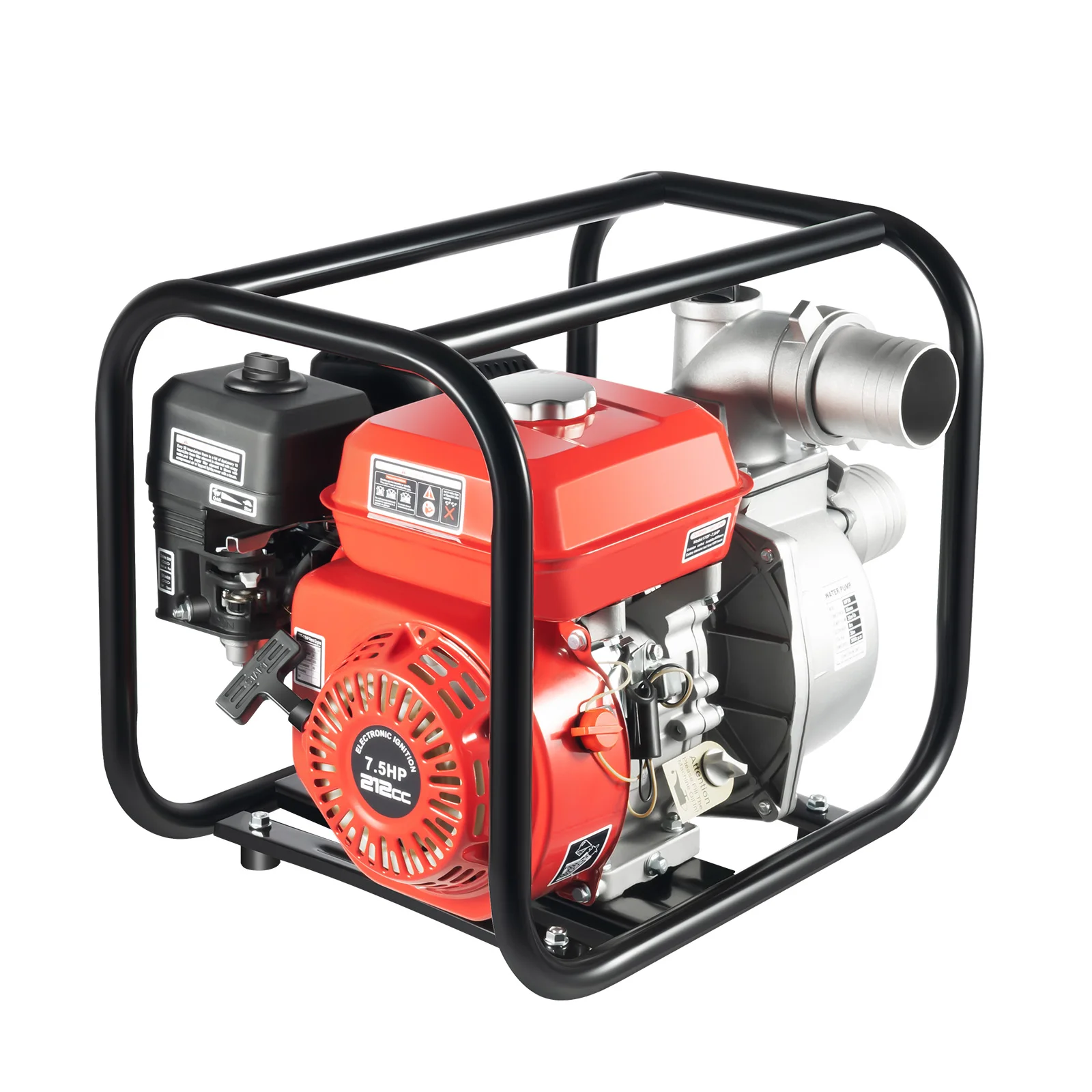 

Бензиновый водяной насос 7,5 л.с., 35 м3/ч, высокий расход для орошения фермы, пожарно-спасательный дренаж, головка 98,4 фута