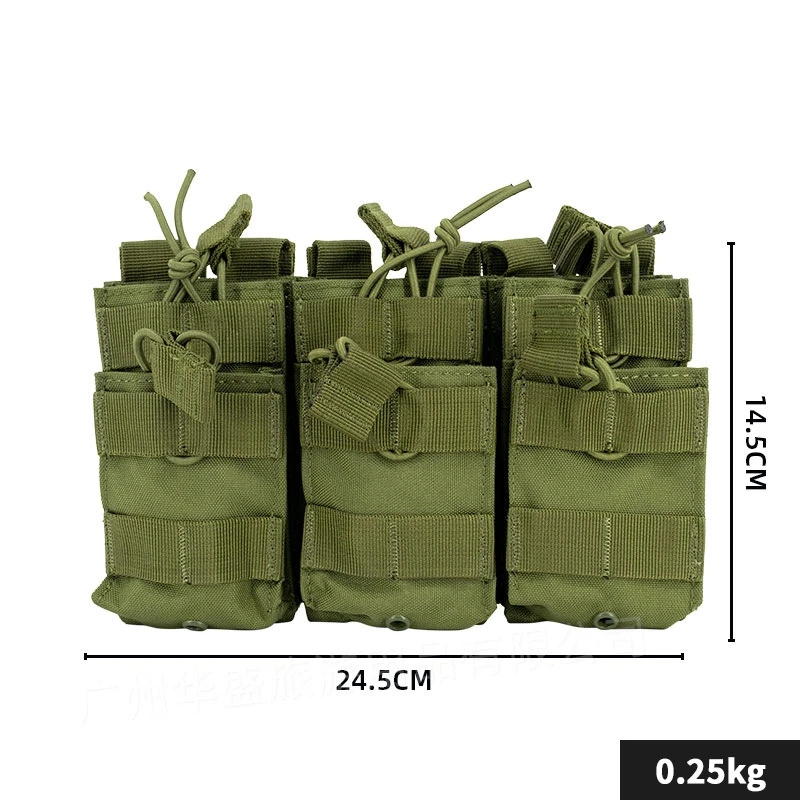 

Тактическая универсальная сумка для трех магазинов - двухслойная сумка для патронов, совместимая с системой Molle, для держателей патронов M4/M16, M14, AK, AR
