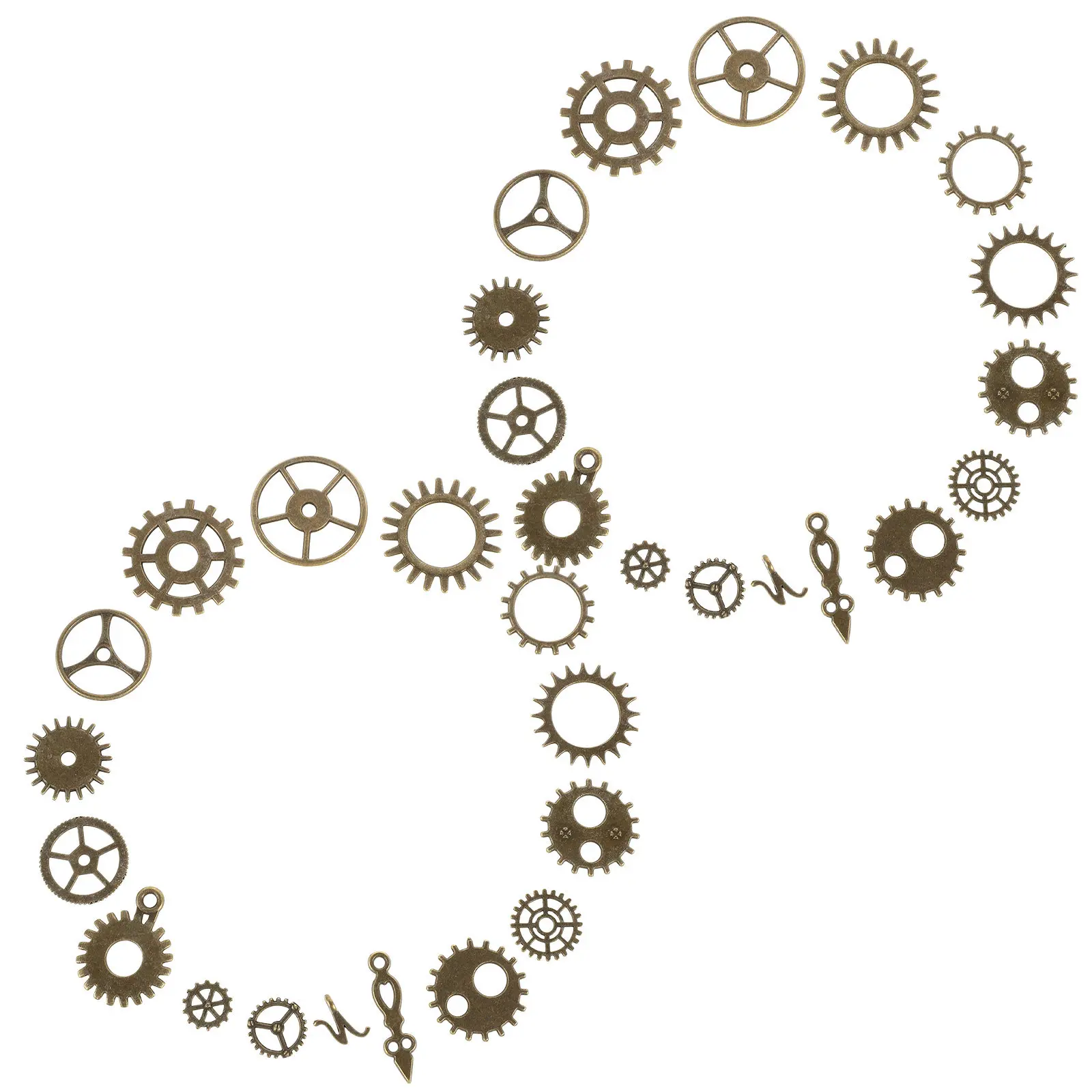 

1Set Mechanical Gear Charms Mixed Steampunk Accessories for DIY Jewelry Making Vintage Metal Pendants Antiqued Gear