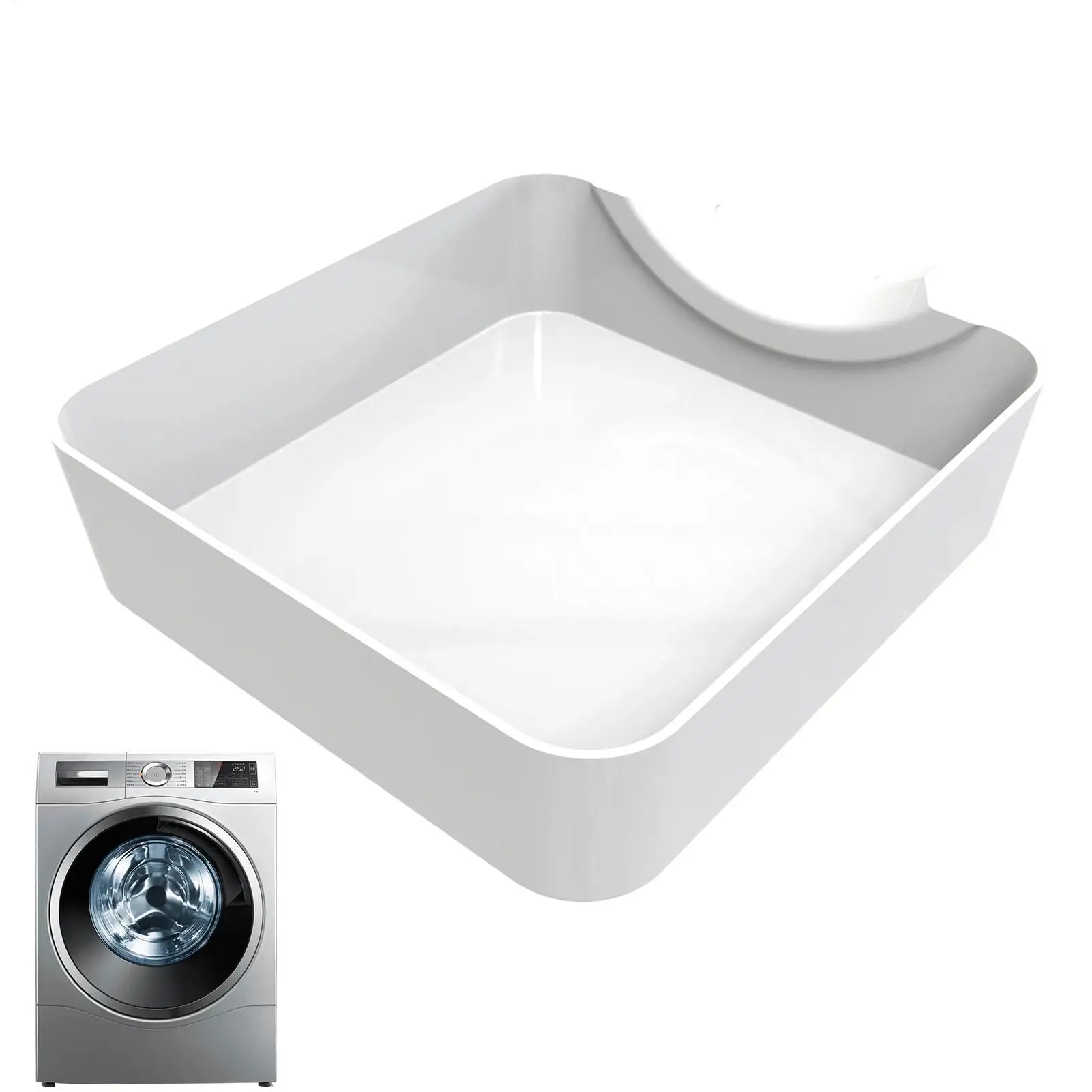 Washing Machine Drain Tray Water Catch Box Leak Proof Pan For Drum Washer Floor Protection For Clean Laundry