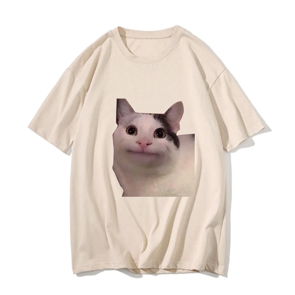 Funny Cute Cat Meme Tshirt Men Women T-Shirt Cotton Streetwear Short Sleeve T Shirt Tee Clothes Slight Strech Streetwear Kawaii