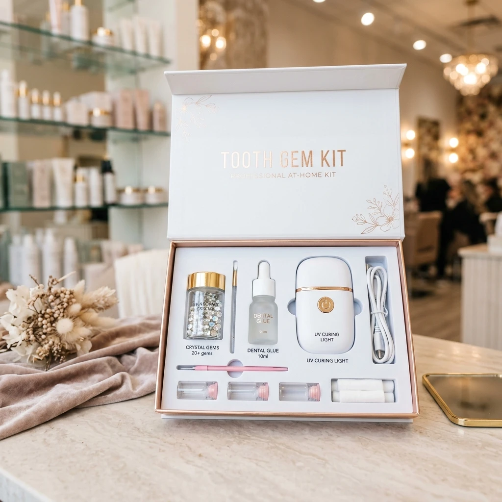Tooth Gem Kit - Kit Profissional de Gemas Dentárias, Conjunto