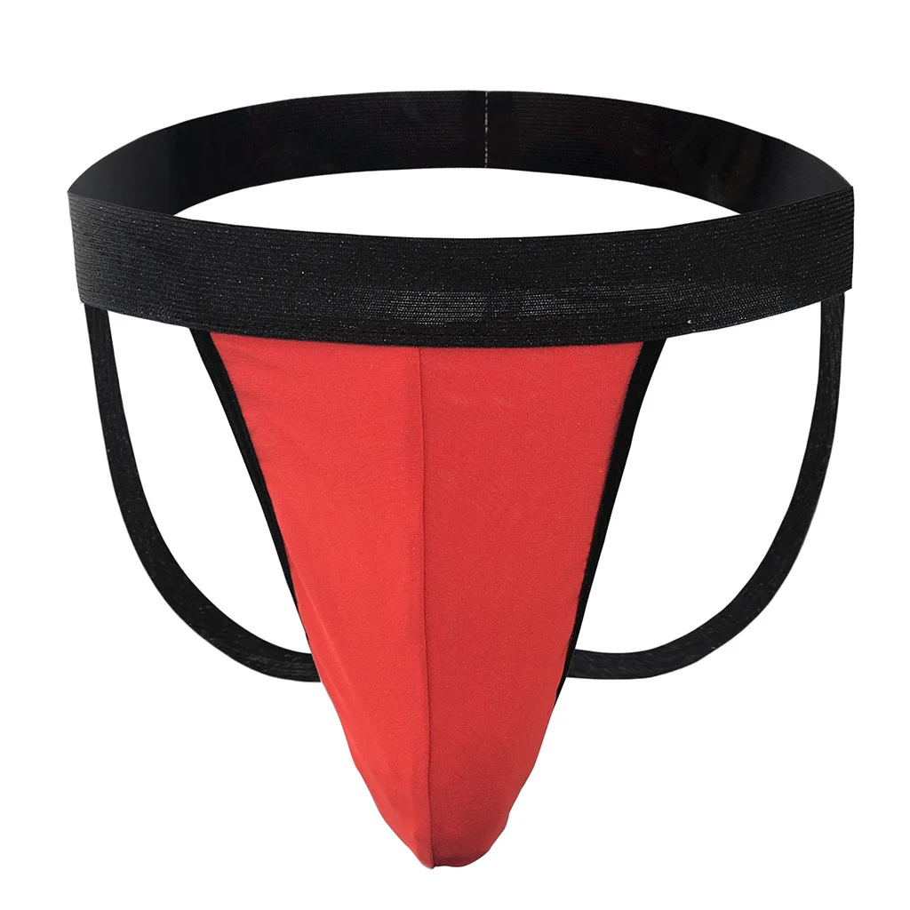Men's Wide Elastic Double T-Back Thong, Edgy Form-Fitting Sexy Underwear