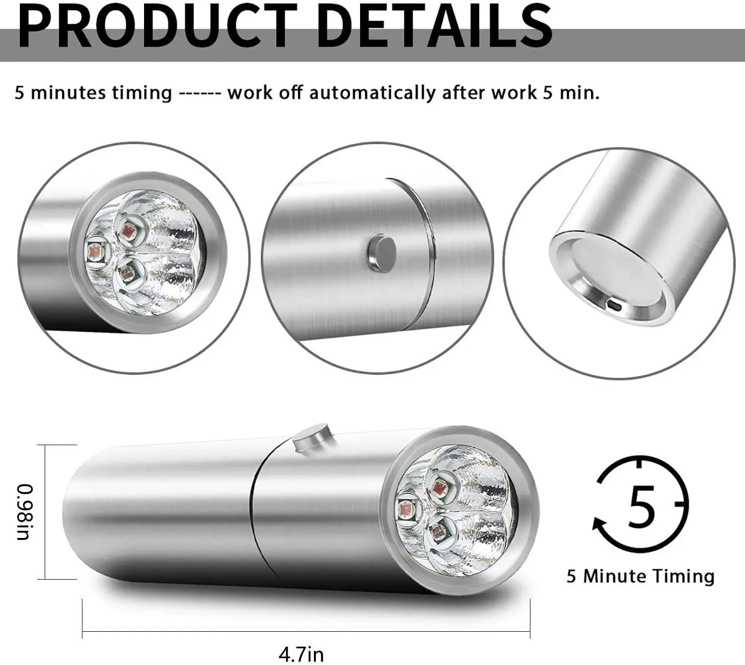 

D2 Portable LED Flashlight 630NM 660NM 850NM Handheld Near Infrared Red Light Therapy Torch Relieve Joint Pain Beauty Equipment