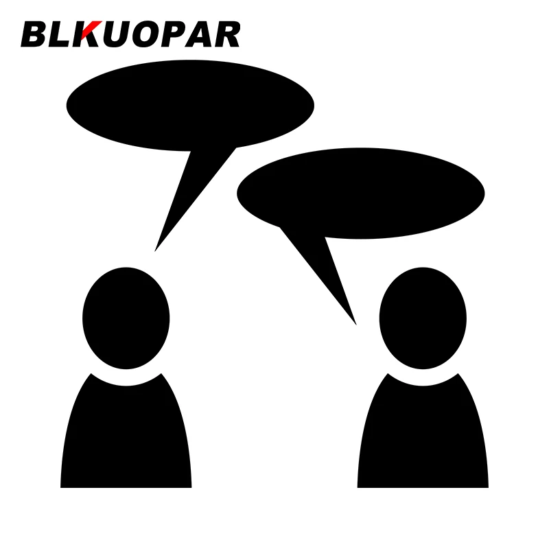 

BLKUOPAR for Discussion Car Stickers Waterproof Cartoon Simple Funny Decals Car Accessories Helmet Caravan Windows Decor