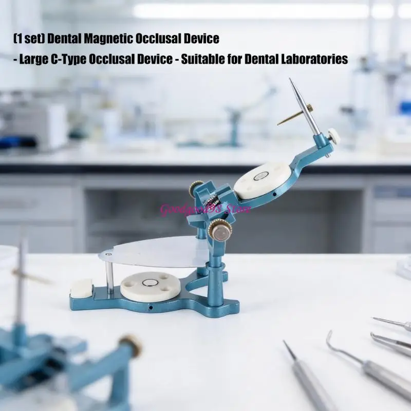 Dental Teaching Articulator Metal Open Frame with Model Mount and Adjustable Upper Arm for Lab Mounting Demonstration Use