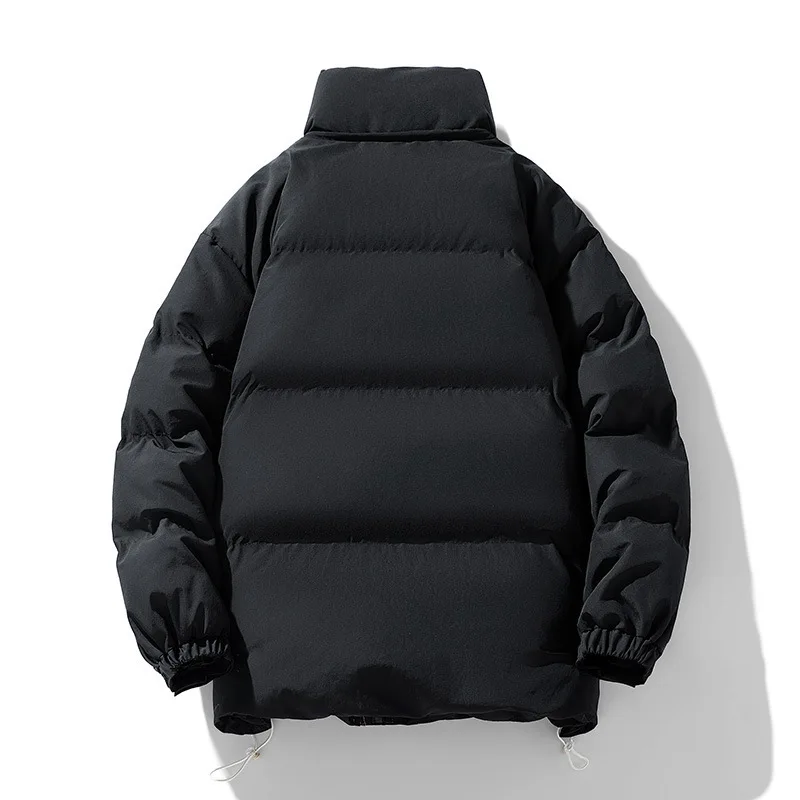 Men Down Coat Winter Contrast Color Stand Collar Casual Male Outerwear Thicken Cold-proof Long Sleeve Zipper Man Jacket