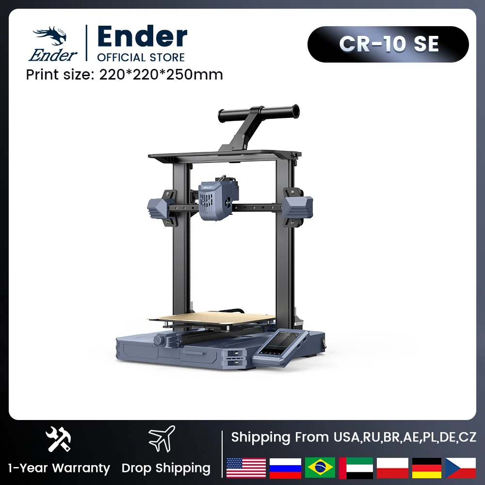 

Creality CR-10 SE 3D Printer 600mm/s High-speed Printing Linear Rails at X & Y-Axis Hotend with 60W Ceramic Heater 220*220*250