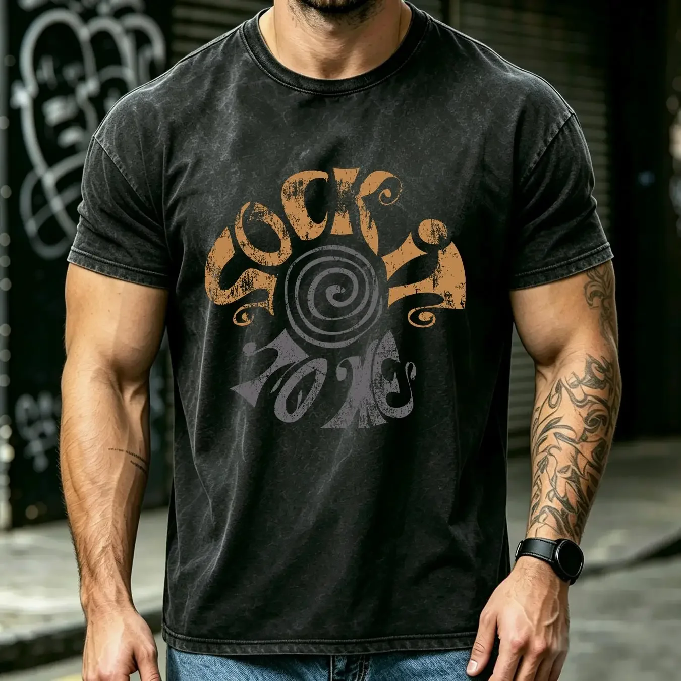 washed T Shirt Sock it to Me 1999 Vintage Men's long or short sleeves vintage Washed Versatile streetwear Stretched fashion