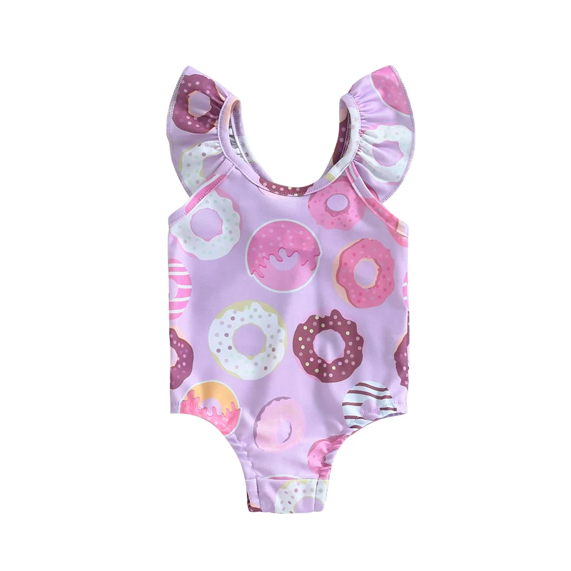 Toddler Girl Swimsuit  Swimwear Ruffle Sleeveless Baby Girl Bathing Suit Beachwear