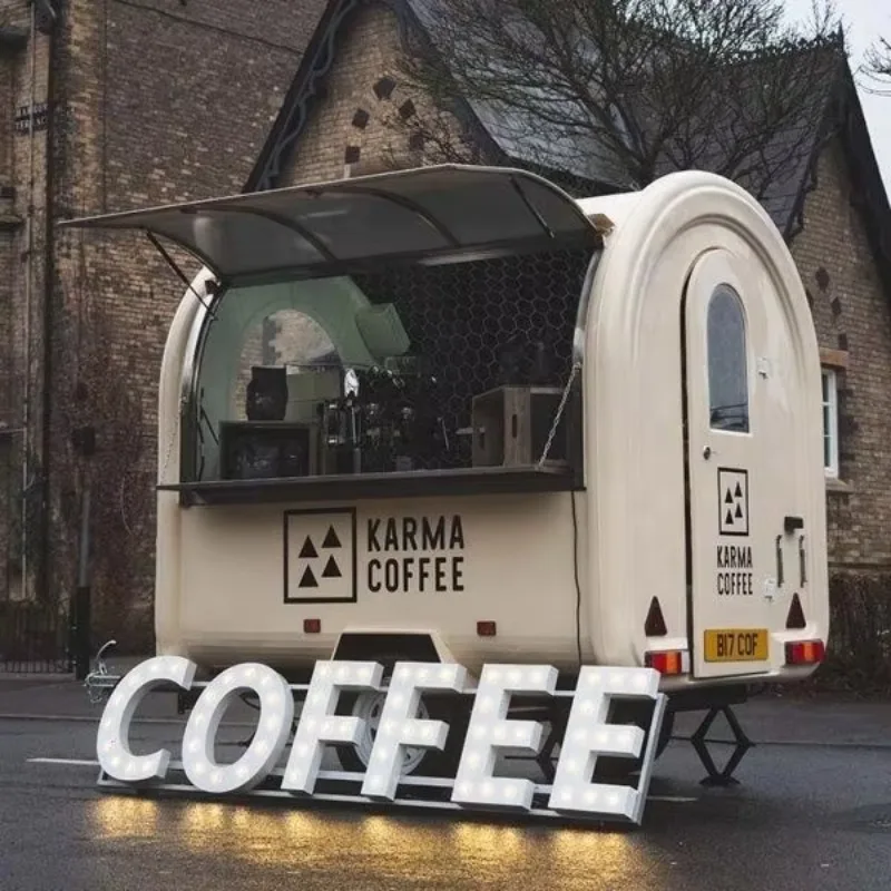 Mobile Mini Food Trailer for Restaurant Snack Food Full Kitchen Equipment for Falafel Hot Dogs Ice Cream Taco Coffee Candy Custo