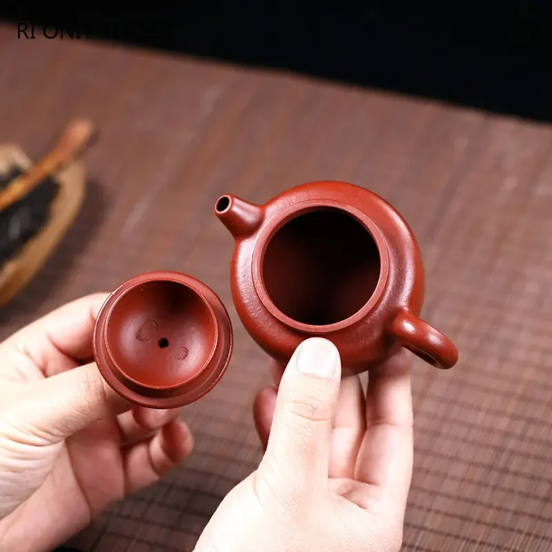 100ml Yixing Purple Clay Teapots Famous Handmade Small Capacity Tea Pot Raw Ore Dahongpao Kettle Chinese Zisha Tea Set Teaware