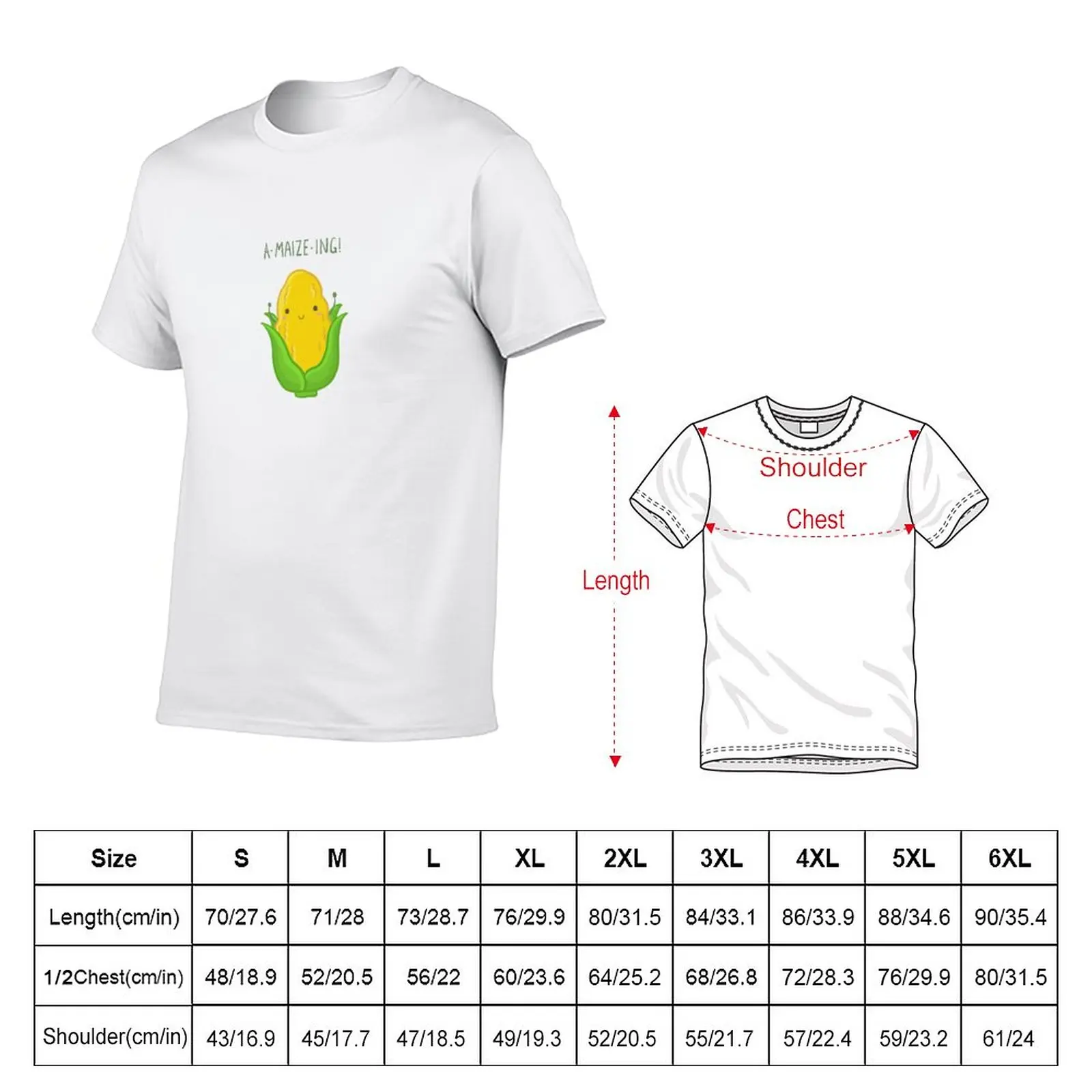 New A-maize-ing! Funny motivational corn pun T-Shirt quick drying shirt anime workout shirts for men