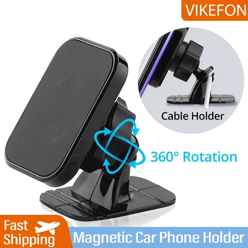 Magnetyczny uchwyt samochodowy na telefon 360-stopniowy mobilny otwór wentylacyjny Magnetyczny uchwyt GPS do iPhone 15 14 Xiaomi Samsung Huawei