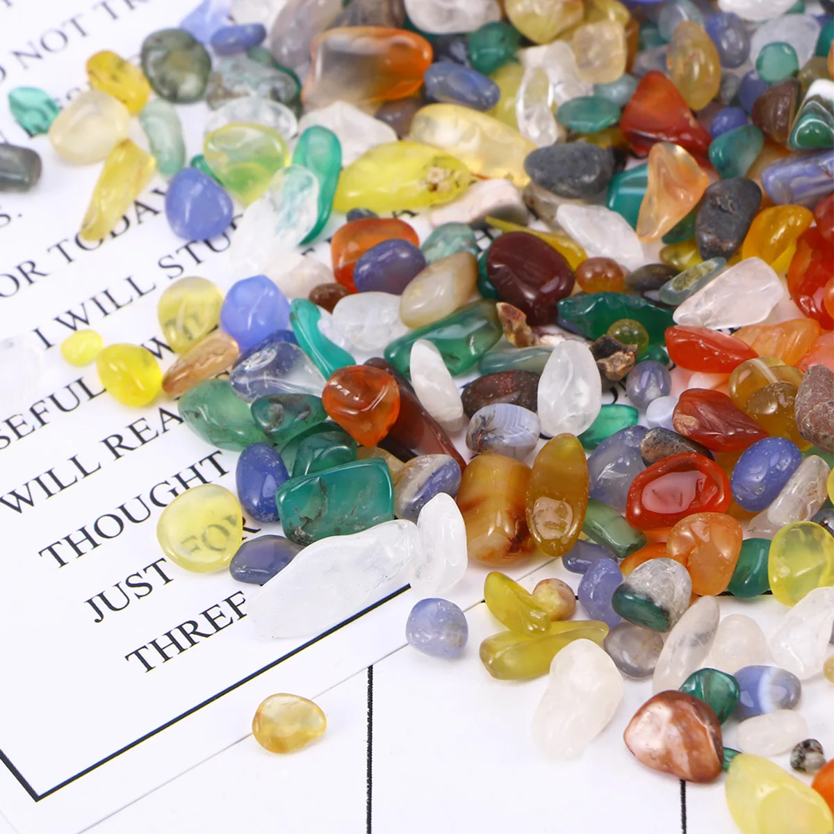 

2 Packs Stones Gravel Natural Crystal Stones Tumbled Fish Tank Aquarium Home Decor Purify Water Reduce Splashing