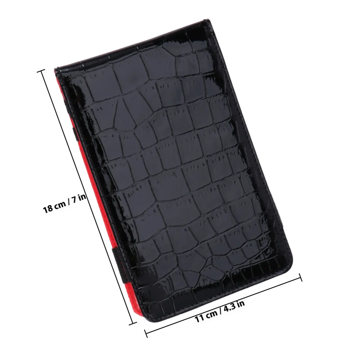PU Golf Scorecard Holder with Snakeskin Texture Lightweight Portable Score Book for Golfers Score Tracking Notebook Gift