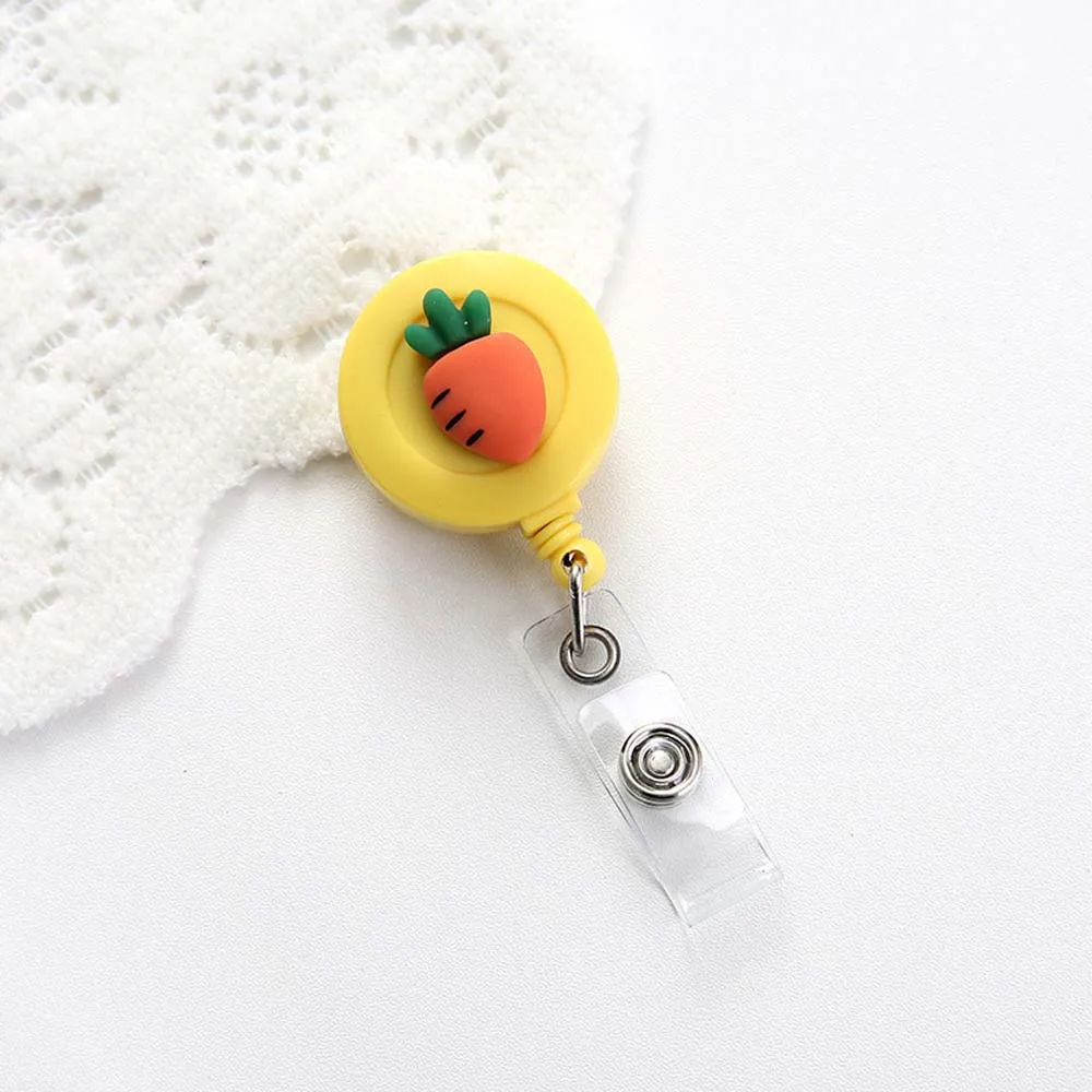 Cartoon Office Supplies Telescopic Buckle ID Name Holder Credit Card Holder Clip ID Badge Holder Clip Retractable Badge Reel