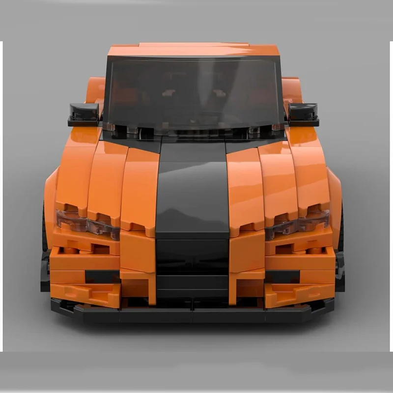 293 SZT. Nowy MOC ​ ​   Klocki konstrukcyjne dla dzieci, modułowe, edukacyjne, w kształcie samochodu sportowego City Highway Supra Gr, idealne na prezent.