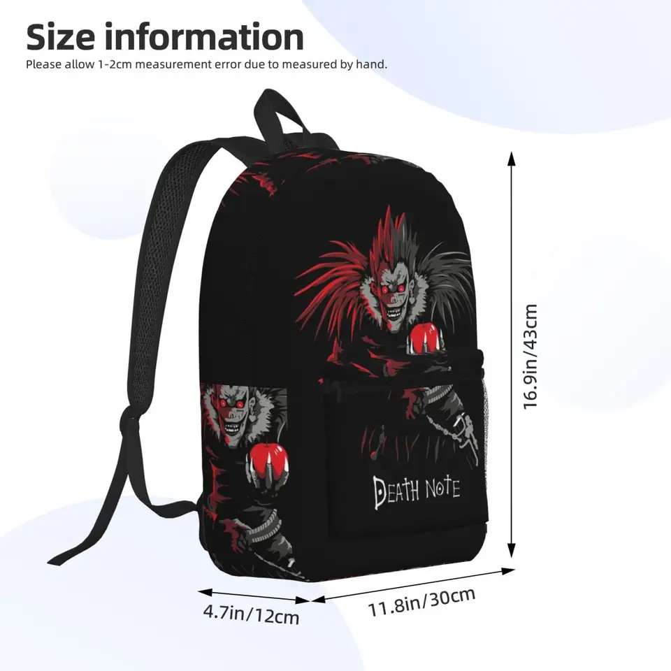 Anime Death Note L-Lawliet Backpack Boys Girls BookBag Kids School