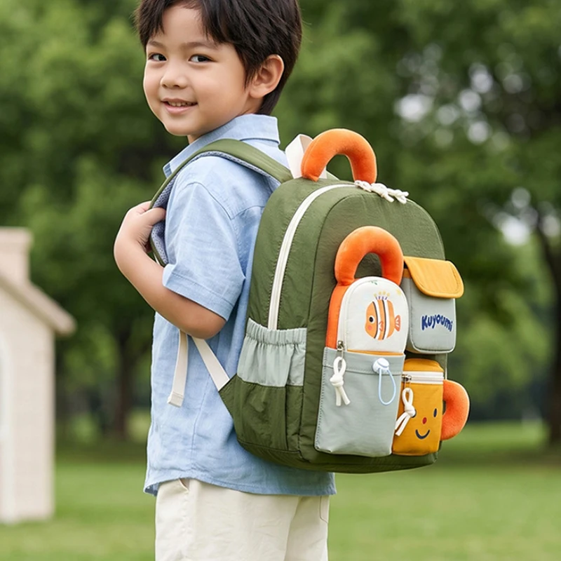 Fashion Cartoon Kindergarten Backpack Cute Princess Kids School Bag Large Capacity Multi Pocket Lightweight Children Daypack