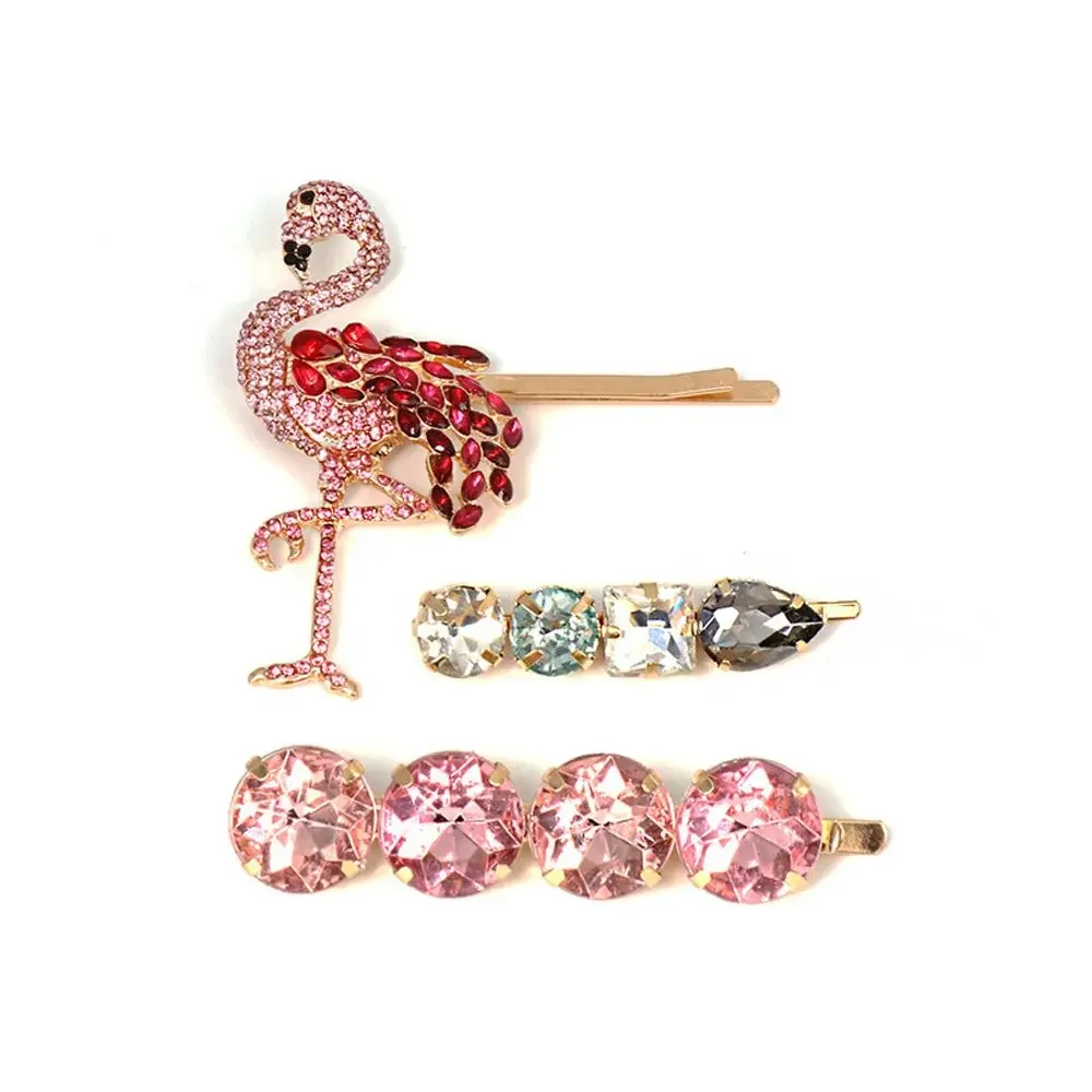 Accessori per copricapo a forcina carini Fermaglio per capelli con strass glitter multicolori Clip laterale rotonda irregolare per la moda femminile