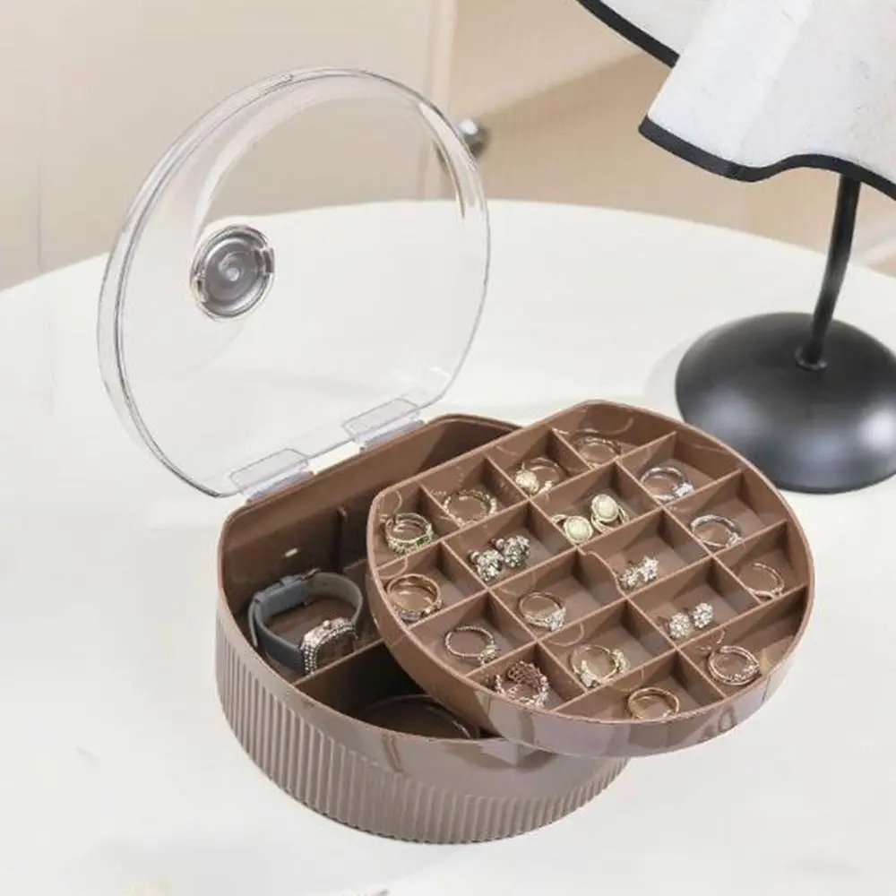

Plastic Jewelry Storage Box Dustproof Large Capacity Earrings Storage Case Moisture-proof Jewelry Organizer