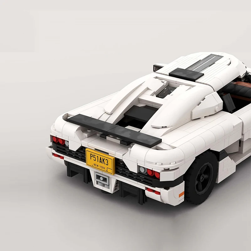 1458pcs New MOC-104553 White Super Sports Car Compatible 10295 Blocks Bricks Educational Puzzle Toys Birthday Gifts