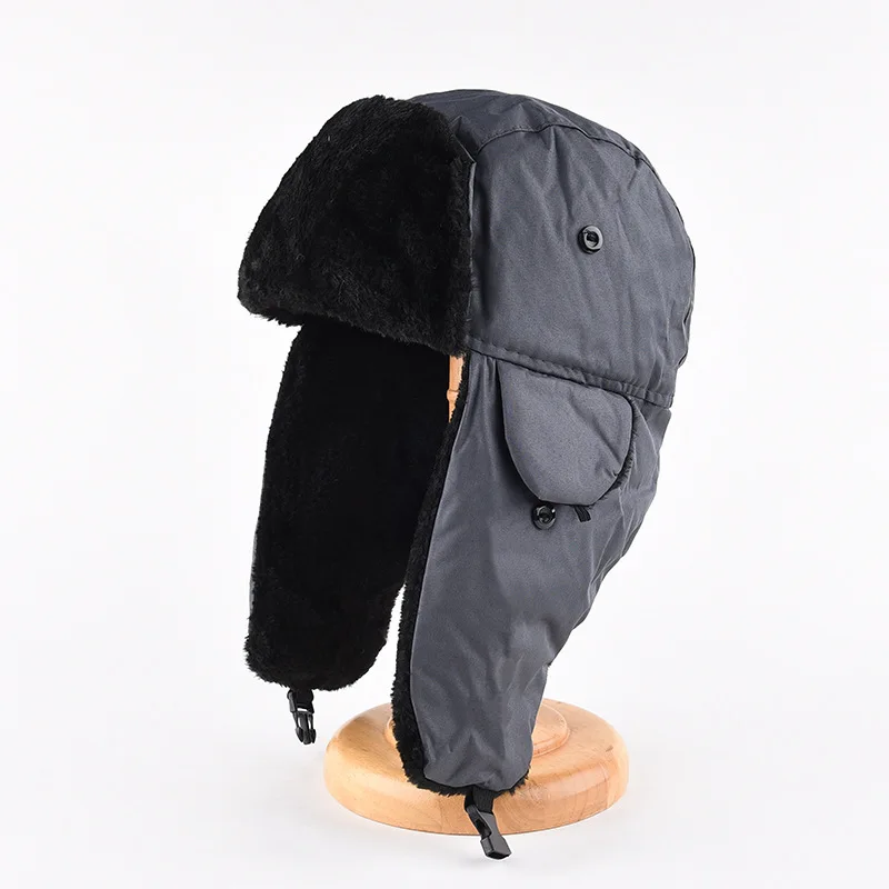 1pcs Men's Winter Warm Ushanka Trapper Hat Russian Trooper Ear Flap Cap Earflap Outdoor resistance to cold and warmth view 4