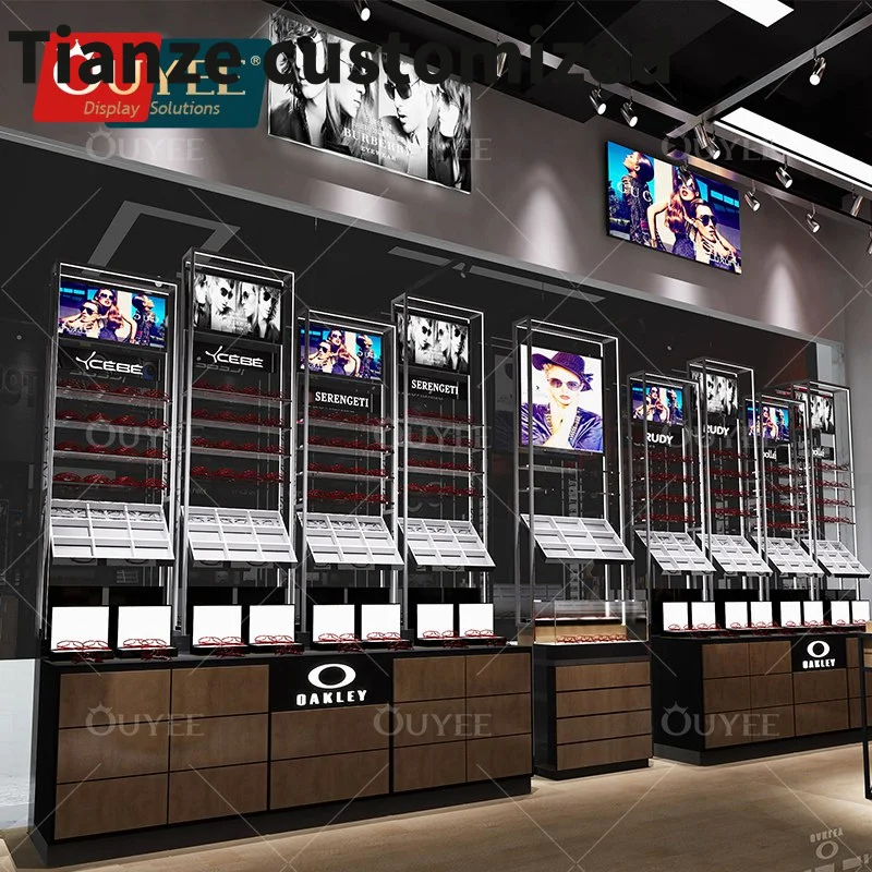 Customized-customized sunglasses display rack optician display frame eyewear display cabinet fashion optical shop interior