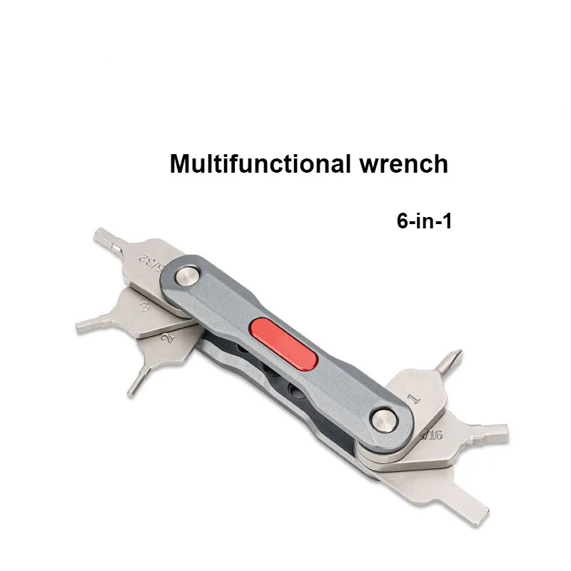 PyroGraphy Multi-functional Wrench Set M2/M3/M4/3/16 Cross-Type One Word 6-in-1 Hex Spanner Tool Kit Side M4 M5 1/4"Thread Holes