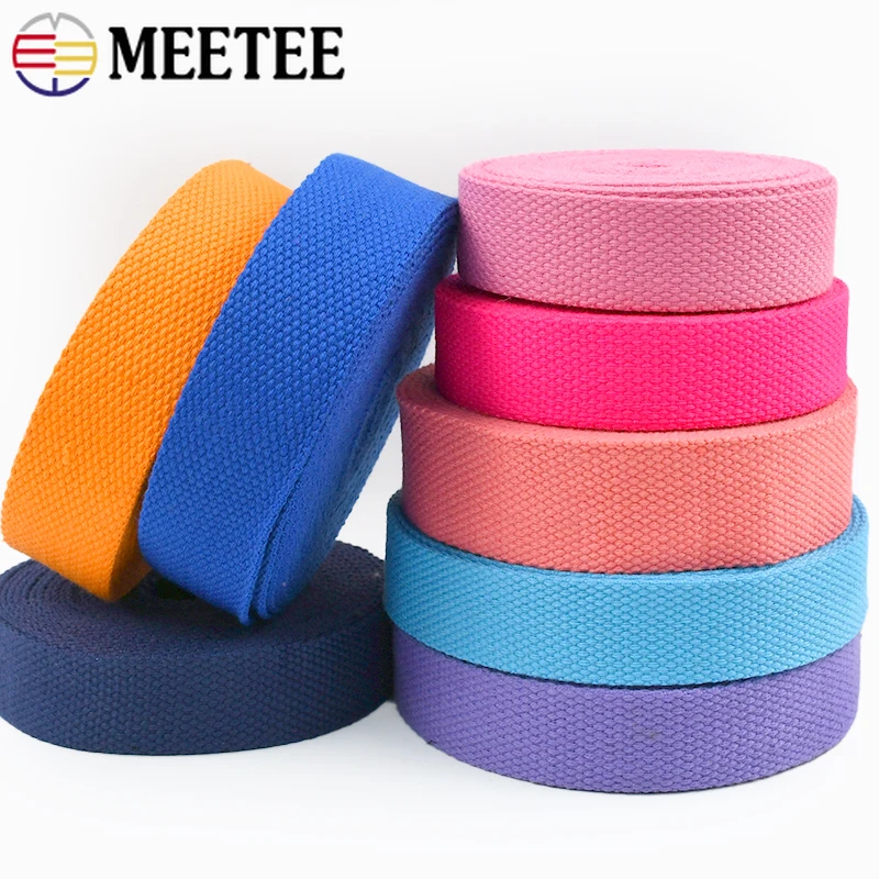 

5 м, 20-38 мм, хлопковая лента толщиной 2 мм, холщовая лента для сумки, ремень для рюкзака, пояс для ошейника для домашних животных, аксессуары для шитья одежды своими руками