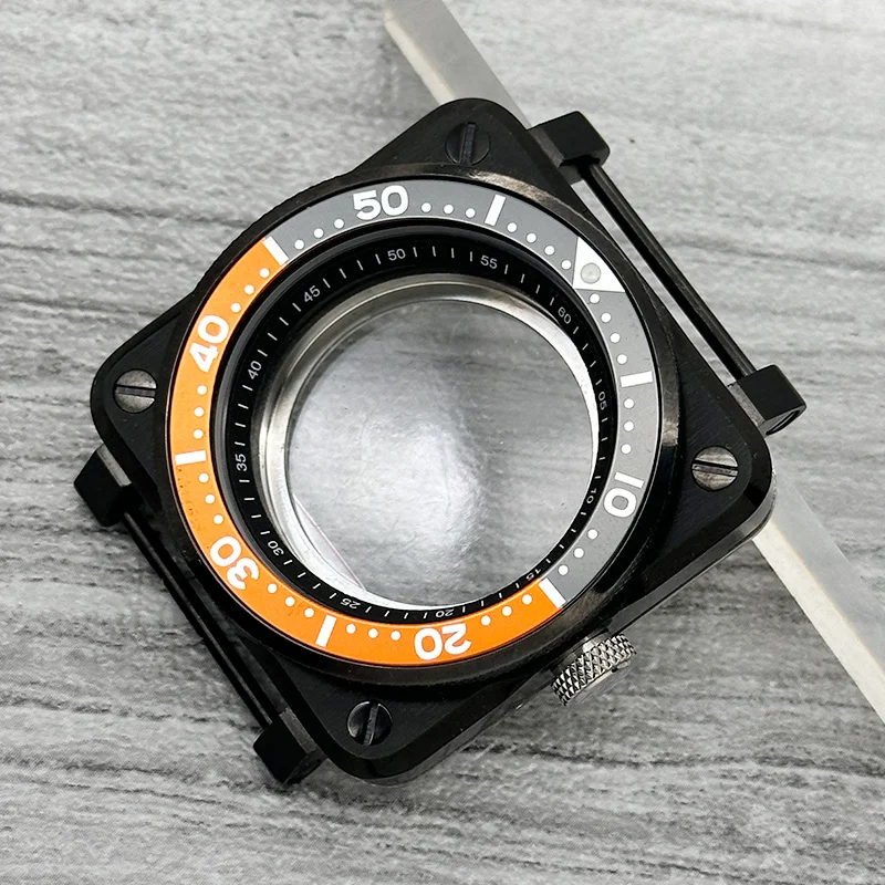42mm Schwarzes Quadratisches Piloten-Cockpit-Gehäuse Saphirglas Passend für NH34 7S 4R NH35 NH36 Uhrwerk 28,5mm Zifferblatt Uhrenmodifikation – Detail 8