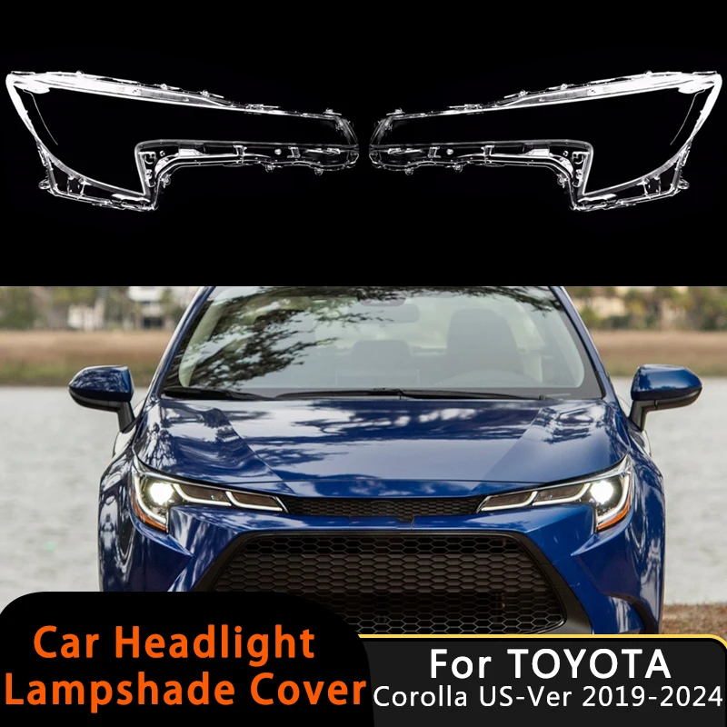 For Toyota Corolla Levin 2019-2024 Car Headlight Lens Headlamp Cover Car Replacement Front Auto Shell Cover Head Lamp Case Cap