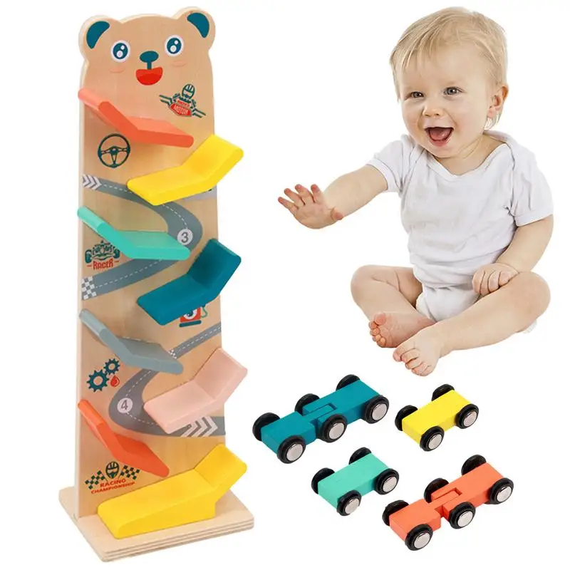 

Car Ramp Race Track Top Right Toys With Active Wheel Design Toy Vehicle Playsets With Eight Consecutive Rainbow Tracks