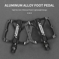 YIQUAN Bike Pedals: Chromoly Spindle + Boron Steel Axle, Dual DU Bearings, 9.5x10.7cm Non-Slip Platform w/12 Pins(283g/Pair)