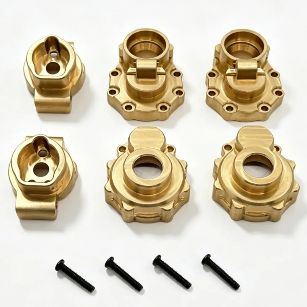 Brass Rear Hub Carriers Rear Axle Connectors Metal Upgrade Parts Compatible With TRAXXAS TRX4 TRX6 HUANGBOTOYS R1001 1/10 RC Car