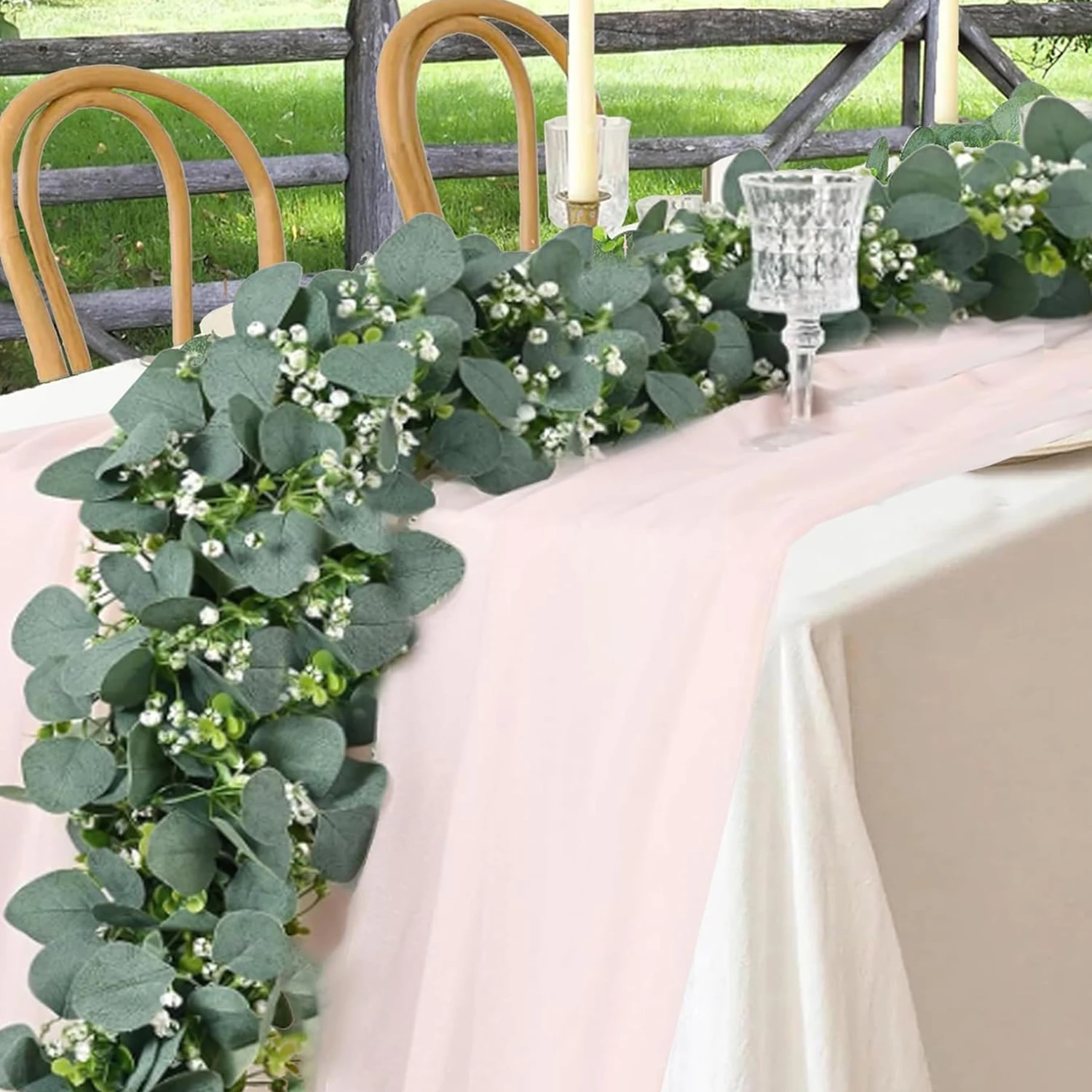 Artificial Green Foliage Vine Plant Tree Accessory Wedding Outdoor Garden Yard Arch Decor Home Wall Door Hanging DIY Arrangement