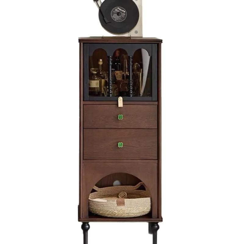 

apartment solid wood bucket cabinet, living room side cabinet, antique home sofa, vertical cabinet, storage locker