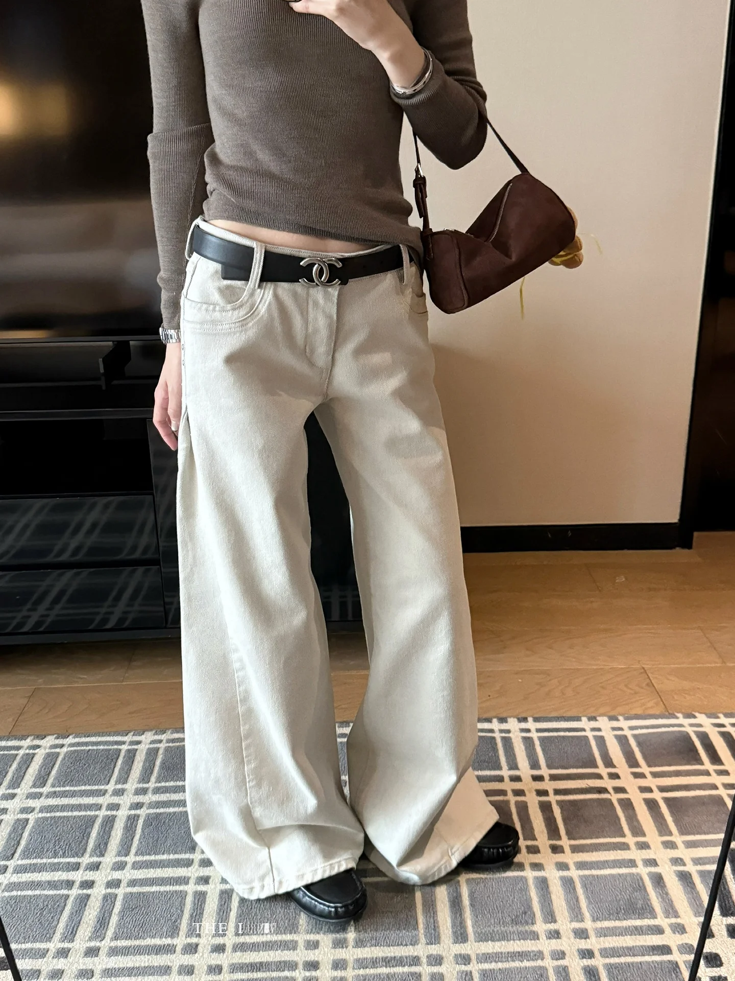 

Loose Wide Leg White Jeans Women's Low Waist Straight Leg Casual Long Pants Spring Fashion Korean Style Versatile Daily Wear