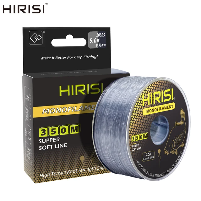 Hirisi 350m Super mocna żyłka wędkarska 12LB-20LB Japonia Monofilament Nylon Żyłka karpiowa Akcesoria wędkarskie