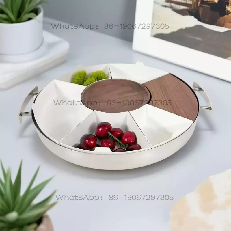 Creative Light Luxury Stainless Steel Snack Tray Western Food Tray Ornament
