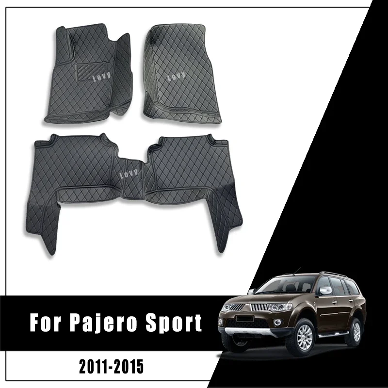 

Car Floor Mats For Mitsubishi Pajero Sport 2015 2014 2013 2012 2011 (5 seats) Auto Rug Styling Custom Covers Carpets Accessories