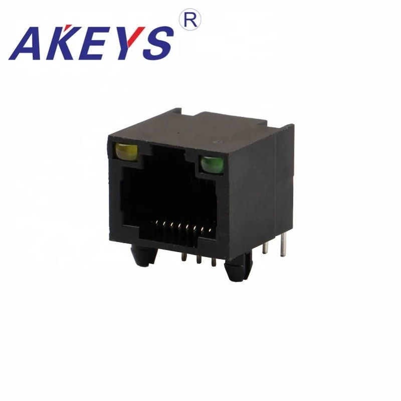 10PCS 56-8P8C RJ45 modular jack female connector network transformer with LED